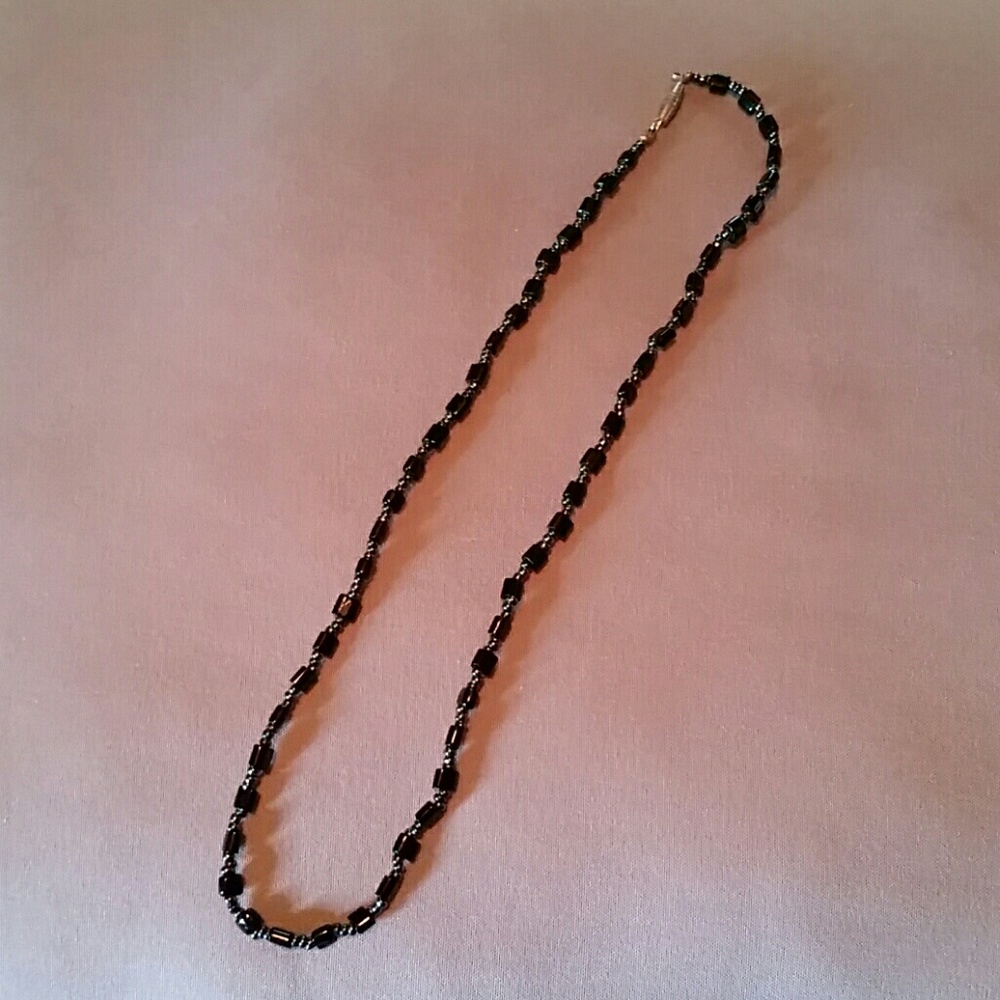 Basic Black Beaded Necklace